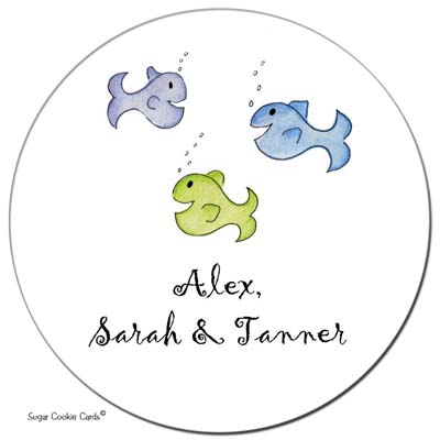 Sugar Cookie Gift Stickers - Go Fishin